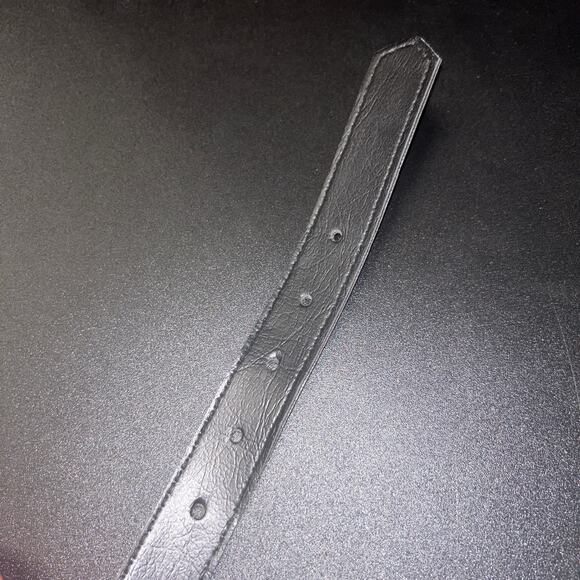 Brown Textured Faux Leather Gold-Tone Hardware Adjustable Belt Women's Size 12 - Picture 8 of 9